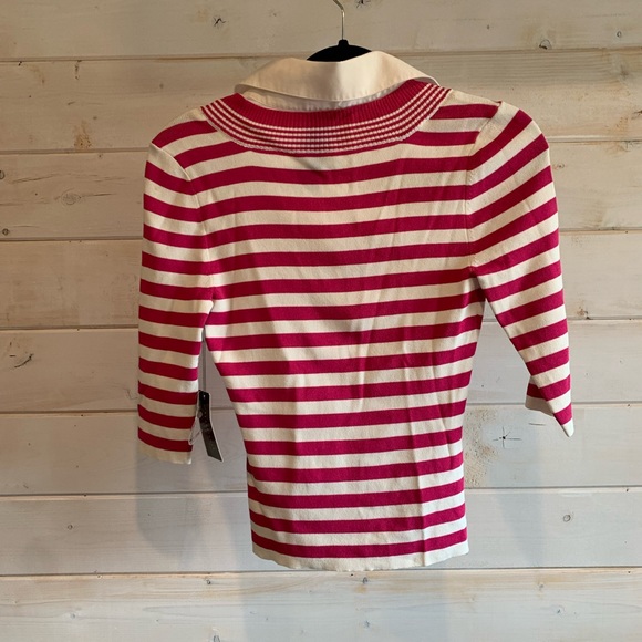 Classiques Entier | NWT Pink and White Striped Top - Picture 5 of 6